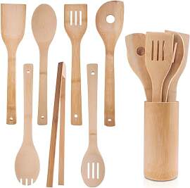 Rongxze 7 Stücke Kochutensilien Set, Holz
