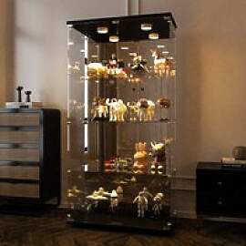 Rosahqnda Glasvitrine mit LED, 4-stufige