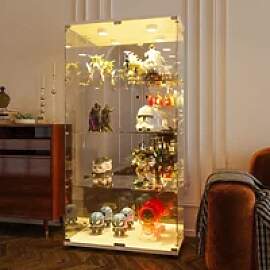 Rosahqnda Glasvitrine mit LED, 4-stufige
