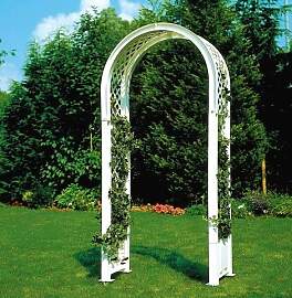Rosenbogen KHW, weiß, B:100cm H:207cm T:43cm,