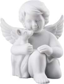 Rosenthal Engel mit Bambi groß weiß matt 14 cm