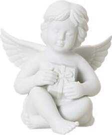 Rosenthal Engel mit Geschenk groß weiß matt 15 cm