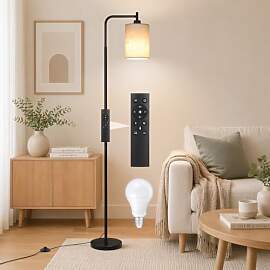 Rosnek Stehlampe Wohnzimmer mit Fernbedienung, 12W 