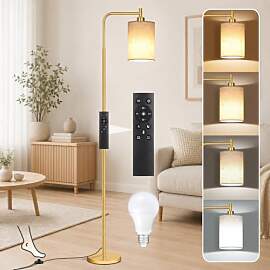 Rosnek Stehlampe Wohnzimmer mit Fernbedienung, 12W 
