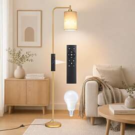 Rosnek Stehlampe Wohnzimmer mit Fernbedienung, 12W 