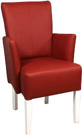 Roter Esszimmer Sessel Leder