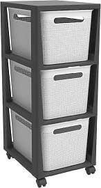 Rotho Brisen Rollcontainer mit 3 Schubladen,
