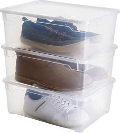 Rotho Clear 3er-Set Aufbewahrungsbox 10l mit
