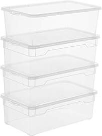 Rotho Clear 4er-Set Aufbewahrungsbox 5l mit