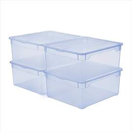 Rotho Clear 4er-Set Aufbewahrungsbox mit Deckel |