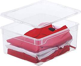 Rotho Clear Box Sweater Aufbewahrungsbox 18 l mit