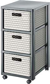 Rotho Country Rollcontainer mit 3 Schubladen in