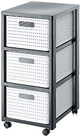 Rotho Country Rollcontainer mit 3 Schubladen in