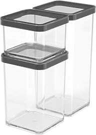 Rotho Loft 3er-Set Vorratsdosen mit Deckel.,