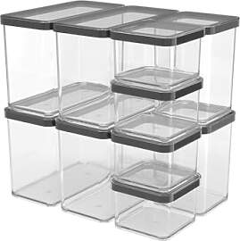 Rotho LOFT Set Vorratsdosen 10-teilig, Kunststoff, 