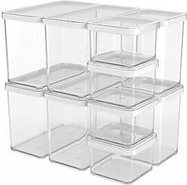 Rotho LOFT Set Vorratsdosen 10-teilig, Kunststoff, 