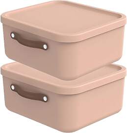 Rotho Maloja 2er-Set Aufbewahrungsbox mit Deckel