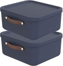 Rotho Maloja 2er-Set Aufbewahrungsbox mit Deckel