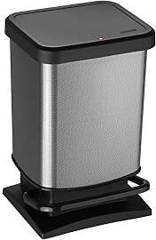 Rotho Paso Mülleimer 20l mit Pedal und Deckel,