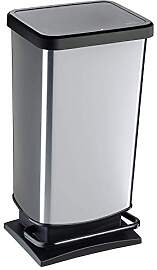 Rotho Paso Mülleimer 40l mit Pedal und Deckel,