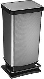 Rotho Paso Mülleimer 40l mit Pedal und Deckel,