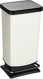 Rotho Paso Mülleimer 40l mit Pedal und Deckel,