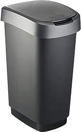 Rotho Twist Mülleimer 50l mit Deckel, als Schwing 