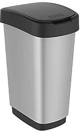 Rotho Twist Mülleimer 50l mit Deckel, Kunststoff