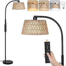 ROTTOGOON Bogen Rattan Stehlampe für Wohnzimmer 3 