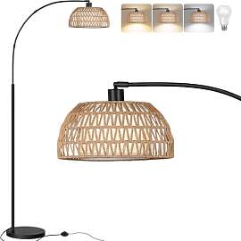 ROTTOGOON Bogen Rattan Stehlampe für Wohnzimmer 3 