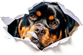 Rottweiler 3D Zerrissen Wasserdichte