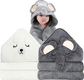 ROXANEPIG 2Pack Baby Handtücher Kapuze, 80X80 cm