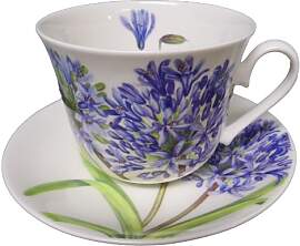 Roy Kirkham Jumbotasse & Untertasse Agapanthus 