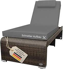 RS Trade Sonnenliege Gartenliege wetterfest aus