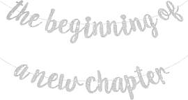 Rtyuio Silbernes Glitzer Banner Aufschrift