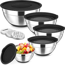 Rührschüssel 5er Set, Edelstahl Schüssel