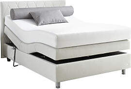 RUF Betten Boxspringbett, Hellgrau, Kunststoff,