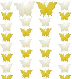 Ruidee 4 Stück Papier Schmetterling Banner 2.8m