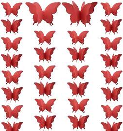 Ruidee 4 Stück Papier Schmetterling Banner 2.8m