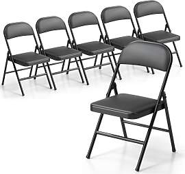 RUIE Klappstühle 6er Set, Klappstuhl Gepolstert