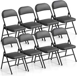 RUIE Klappstühle 8er Set, Klappstuhl Gepolstert