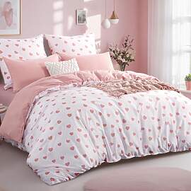 RUIKASI Bettwäsche 135x200 2teilig Rosa -