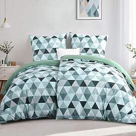 RUIKASI Bettwäsche 135x200 4teilig Grün -