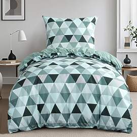 RUIKASI Bettwäsche 155x220 2 teilig Grün -