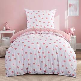 RUIKASI Bettwäsche 155x220 2 teilig Rosa -