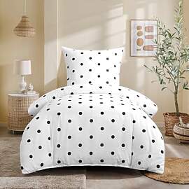 RUIKASI Bettwäsche 155x220 2 teilig Weiß -