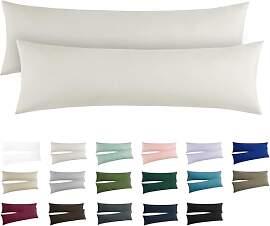 RUIKASI Kissenbezug 40x145 Beige 2er Set - Oeko