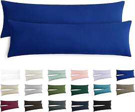 RUIKASI Kissenbezug 40x145 Blau 2er Set - Oeko Tex 