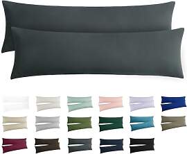 RUIKASI Kissenbezug 40x145 Grau 2er Set - Oeko Tex 