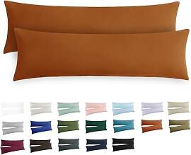 RUIKASI Kissenbezug 40x145 Orange 2er Set - Oeko